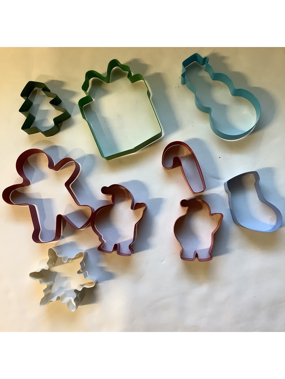 Set of 9 Christmas Themed Metal Cookie Cutters